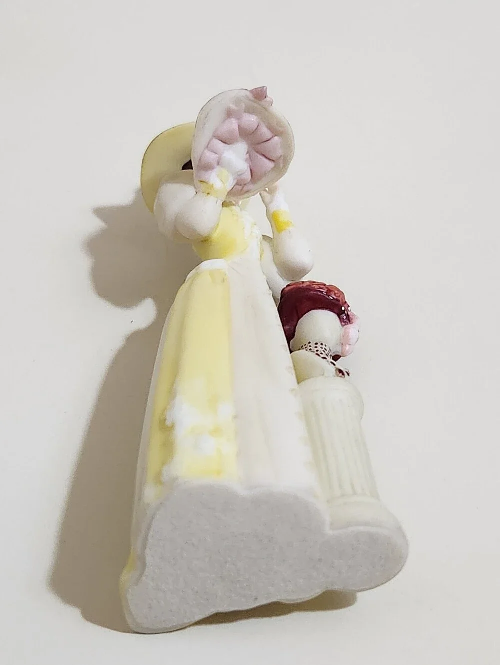 Avon Collectibles Mrs. P.F.E. Albee 2005 Mini Ceramic Figurine w/ Dome & Base